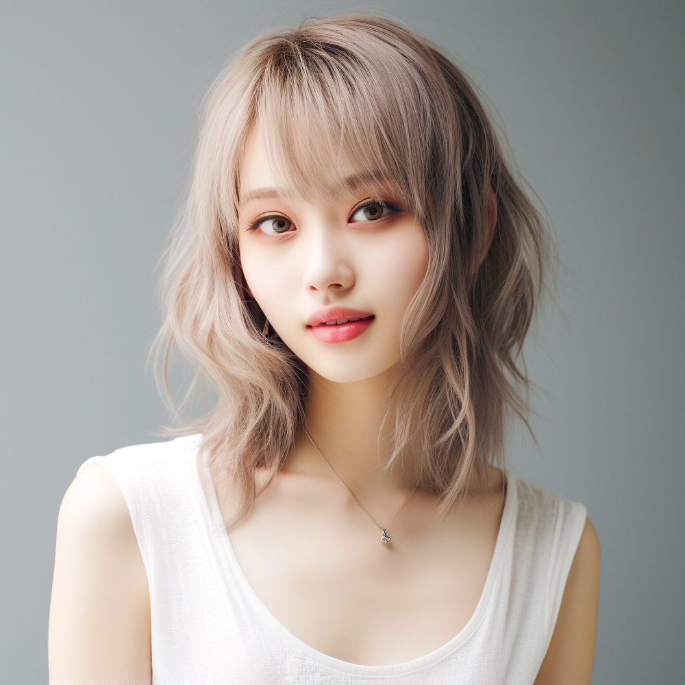 ウルフヘアの女性